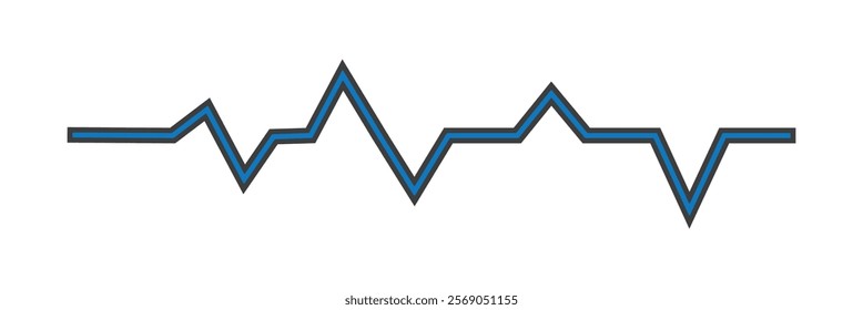 Life line icon. Art design health medical heartbeat pulse vector template.