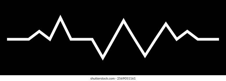 Life line icon. Art design health medical heartbeat pulse vector template.