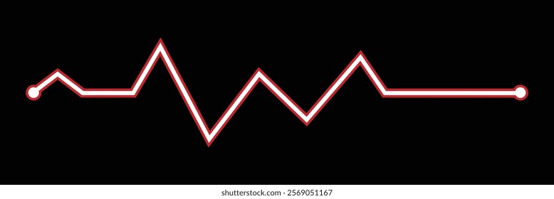 Life line icon. Art design health medical heartbeat pulse vector template.