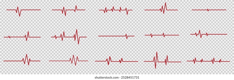 Vetor de ícone de linha de vida. Ícone de linha de pulsação. Sinal de Medetsina. Ícone da linha do cardiograma, sinal. Silhueta de pulso cardíaco, ícone, símbolo. Ilustração vetorial.