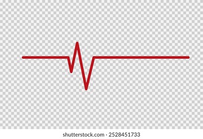 Life line icon vector. Heartbeat line icon. Medetsina sign. Cardiogram line icon, sign. Heart pulse silhouette, icon, symbol. Vector illustration.