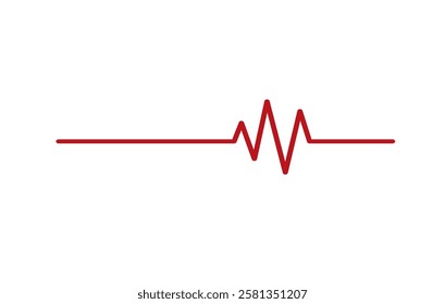 Life line icon vector. Heartbeat line icon. Medetsina sign. Cardiogram line icon, sign. Heart pulse silhouette, icon, symbol. Vector illustration.	