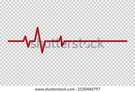 Life line icon vector. Heartbeat line icon. Medetsina sign. Cardiogram line icon, sign. Heart pulse silhouette, icon, symbol. Vector illustration.