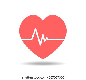 Life line inside a heart shape