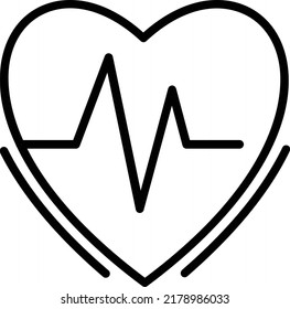 Life Line Vector Line Icon Design