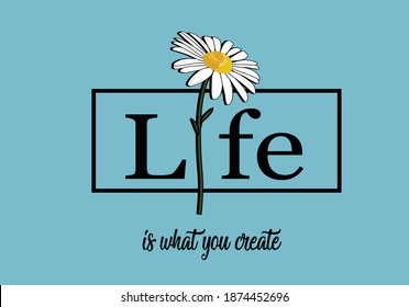 Life. Modern calligraphy. Brush painted letters, vector hand-drawn lettering illustration template. Poster with hand drawn brush lettering "life" on white background.