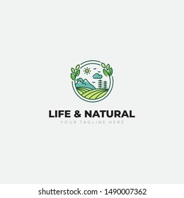 Life and Natural Environment logo design 