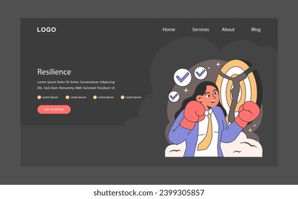 Life navigation dark or night mode web or landing. Personal progress and finding purpose in life. Diverse characters achieving goals and overcoming challenges. Flat vector illustration