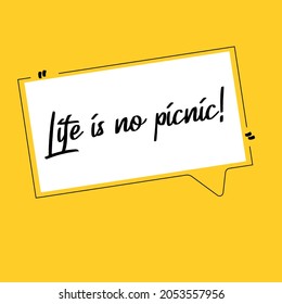 life is no picnic retro cartoon balloon