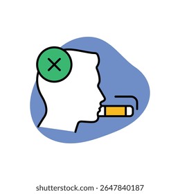 Life Over Smoke Icon vector stock illustration