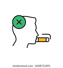 Life Over Smoke Icon vector stock illustration