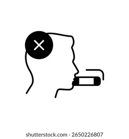 Life Over Smoke Icon vector stock illustration