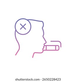 Life Over Smoke Icon vector stock illustration