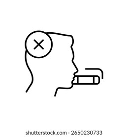 Life Over Smoke Icon vector stock illustration