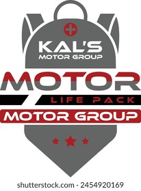 life package backpacker logo, motor life package log vector illustration, 