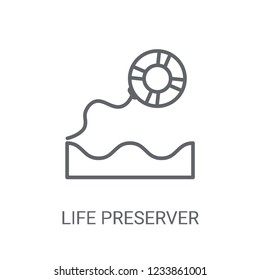 Life Preserver Icon. Trendy Life Preserver Logo Concept On White Background From Nautical Collection. Suitable For Use On Web Apps, Mobile Apps And Print Media.