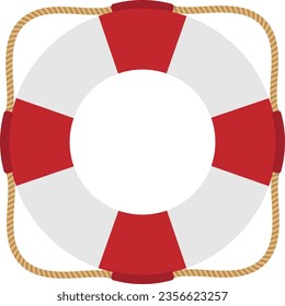 Life preserver illustration. Boat life saver design.