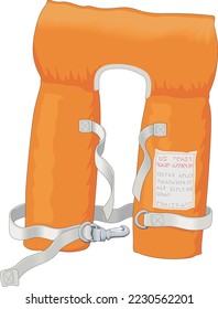 Life Preserver Jacket Vector Illustration