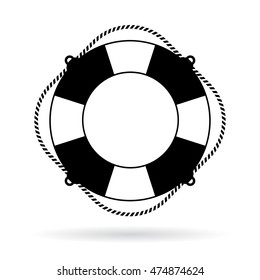 Life preserver ring icon vector illustration isolated on white background. Life ring icon. Life ring icon vector illustration.