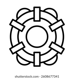 Life Preserver Vector Line Icon Design