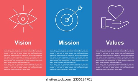 Life Purpose Mission, Vision, Values presentation PowerPoint slide with text included