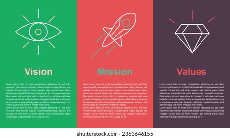 Life Purpose Mission, Vision, Values presentation PowerPoint slide with text included