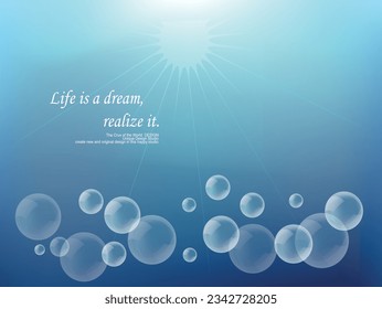 life quote. Inspirational quote on abstract blur background. Motivational background.