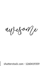 Life quote with typography, handwritten letters in vector. Wall art, room wall decor for everybody.