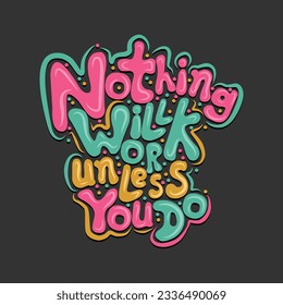 life quotes colorful typography design