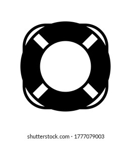 Life raft icon vector simple design
