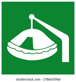 life Raft Symbol Sign, Vector Illustration, Isolate On White Background Label .EPS10