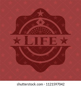Life realistic red emblem
