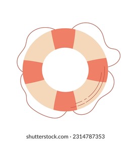 Icono de anillo de vida. Ilustración vectorial de la boya de vida de anillo. Vacaciones de verano