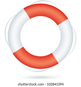 Life ring icon isolated on white. Vector