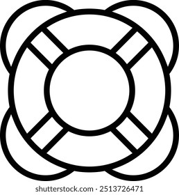 life ring icon. Thin linear style design isolated on white background
