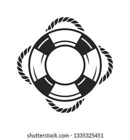 Life ring icon vector on white background. Life preserver icon. Life ring clip art pictogram. Life saving sign