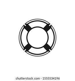 Life Ring Icon Vector On White Background. Life Preserver Icon. Life Saving Sign. Life Ring Clip Art Pictogram.