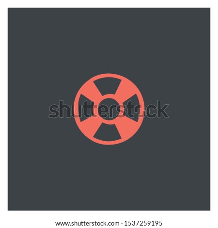 Life ring icon vector on white background. Life preserver icon. Life saving sign. Life ring clip art pictogram.