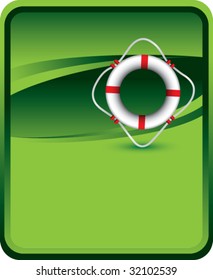 anillo de vida sobre fondo verde