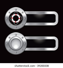 life ring on metal banners