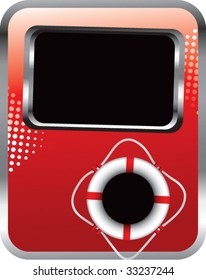 life ring on red template banner