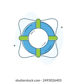 Life Ring, Safety, Life Jacket Vector Icon Design