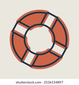 Life ring vector icon. Life preserver symbol. Life saving sign. Security sign. Graph symbol for your web site design, logo, app, UI