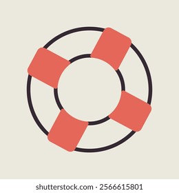 Life ring vector icon. Life preserver symbol. Life saving sign. Security sign. Graph symbol for your web site design, logo, app, UI