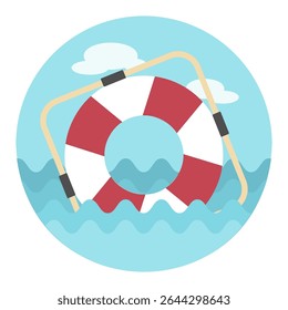 Life ring vector icon. Life preserver symbol. Life saving sign. Security sign. Graph symbol for your web site design, logo, app, UI