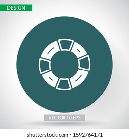 Life ring vector icon, sea life ring symbol. Modern, simple flat vector illustration for web site or mobile