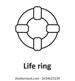 Life ring :Vector Icon which can easily modify or edit
