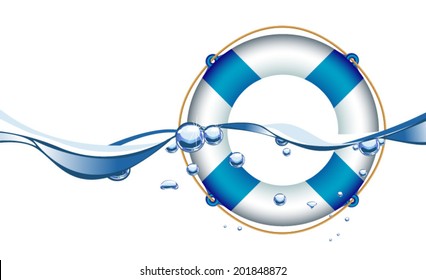 Life Ring In Water