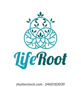 life root flat minimalist logo