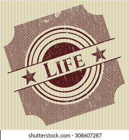 Estampilla de goma de la vida